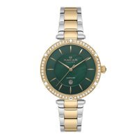 Nacar NC34-39B662-CNMS Takvimli 33 mm Altın-Gri Çelik Kordon Analog Kadın Kol Saati