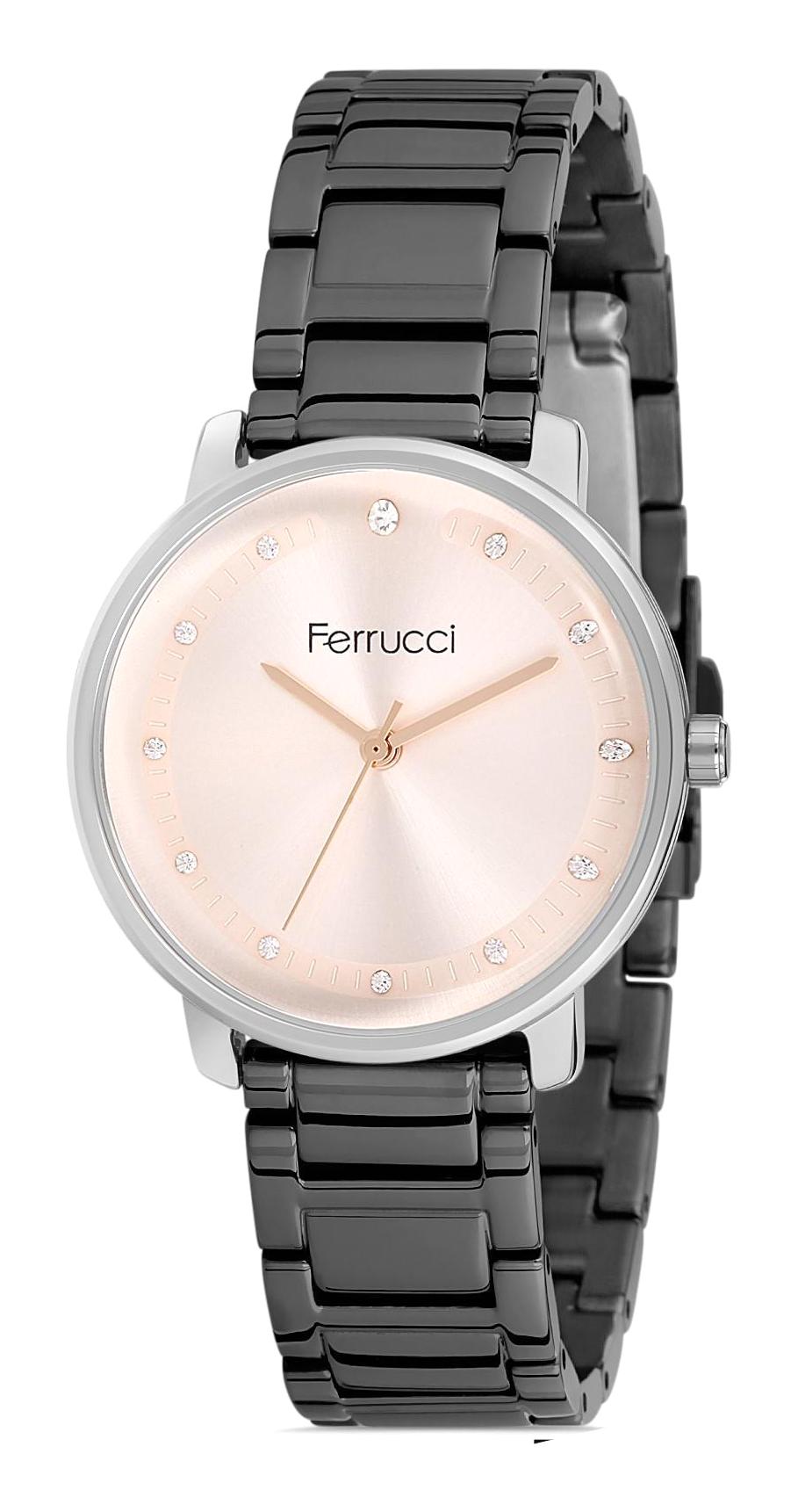 Ferrucci 9FM2080 38 mm Siyah Metal Kordon Analog Kadın Kol Saati