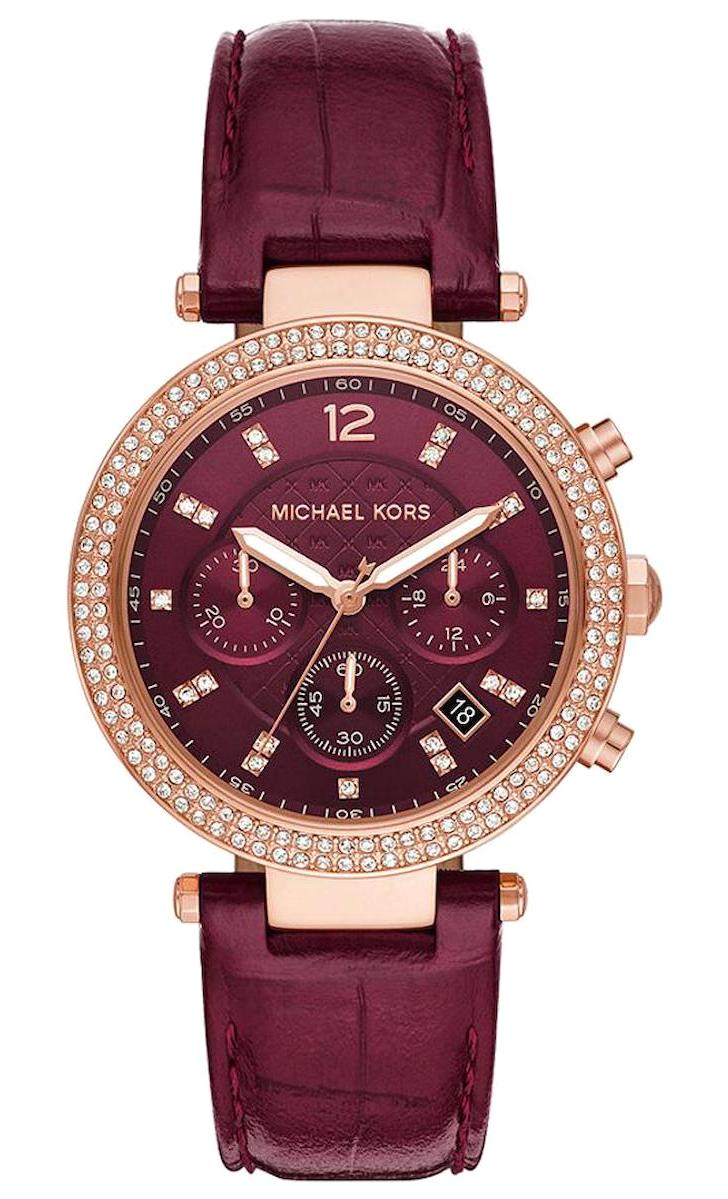 Michael Kors MK6986 Takvimli 39 mm Bordo Çelik Kordon Analog Kadın Kol Saati