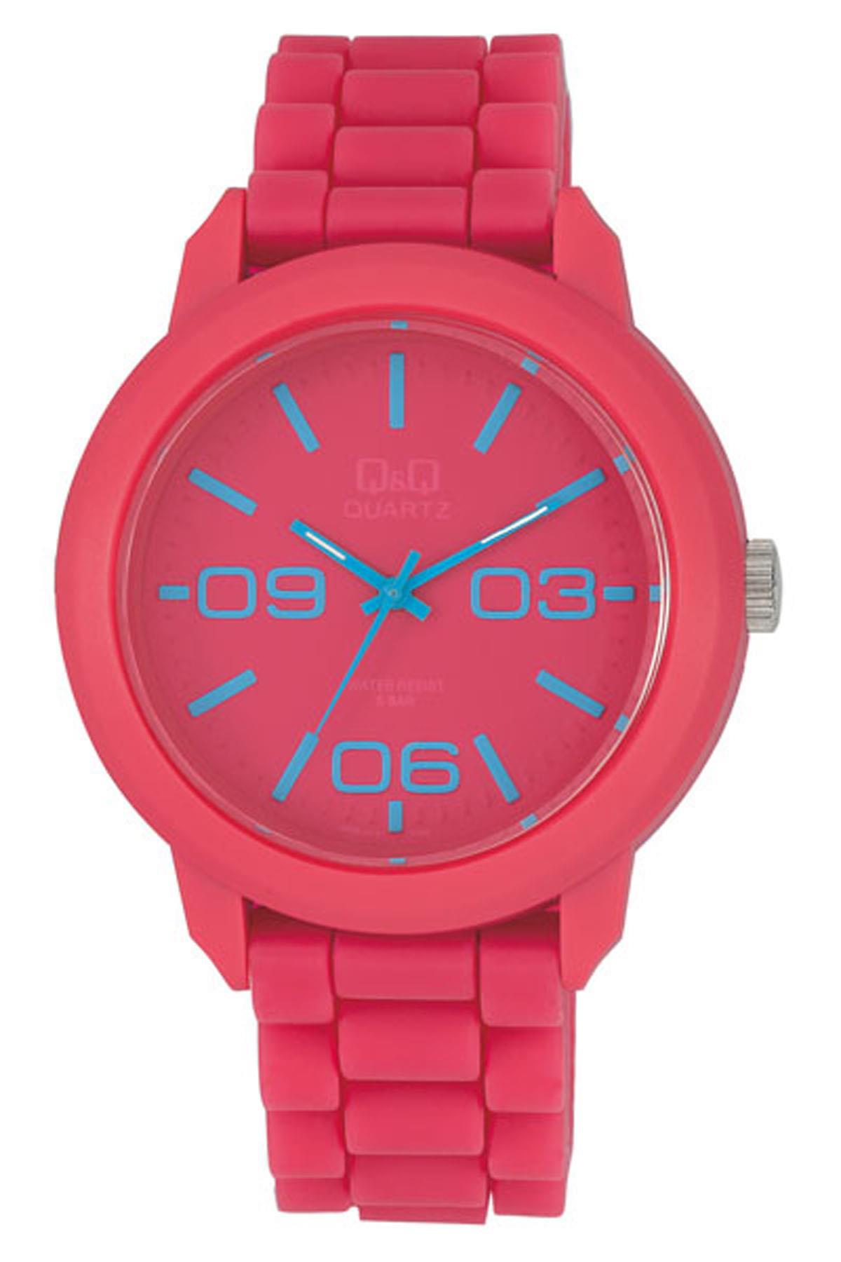 Q&Q 3B73 36 mm Pembe Silikon Kordon Analog Kadın Kol Saati