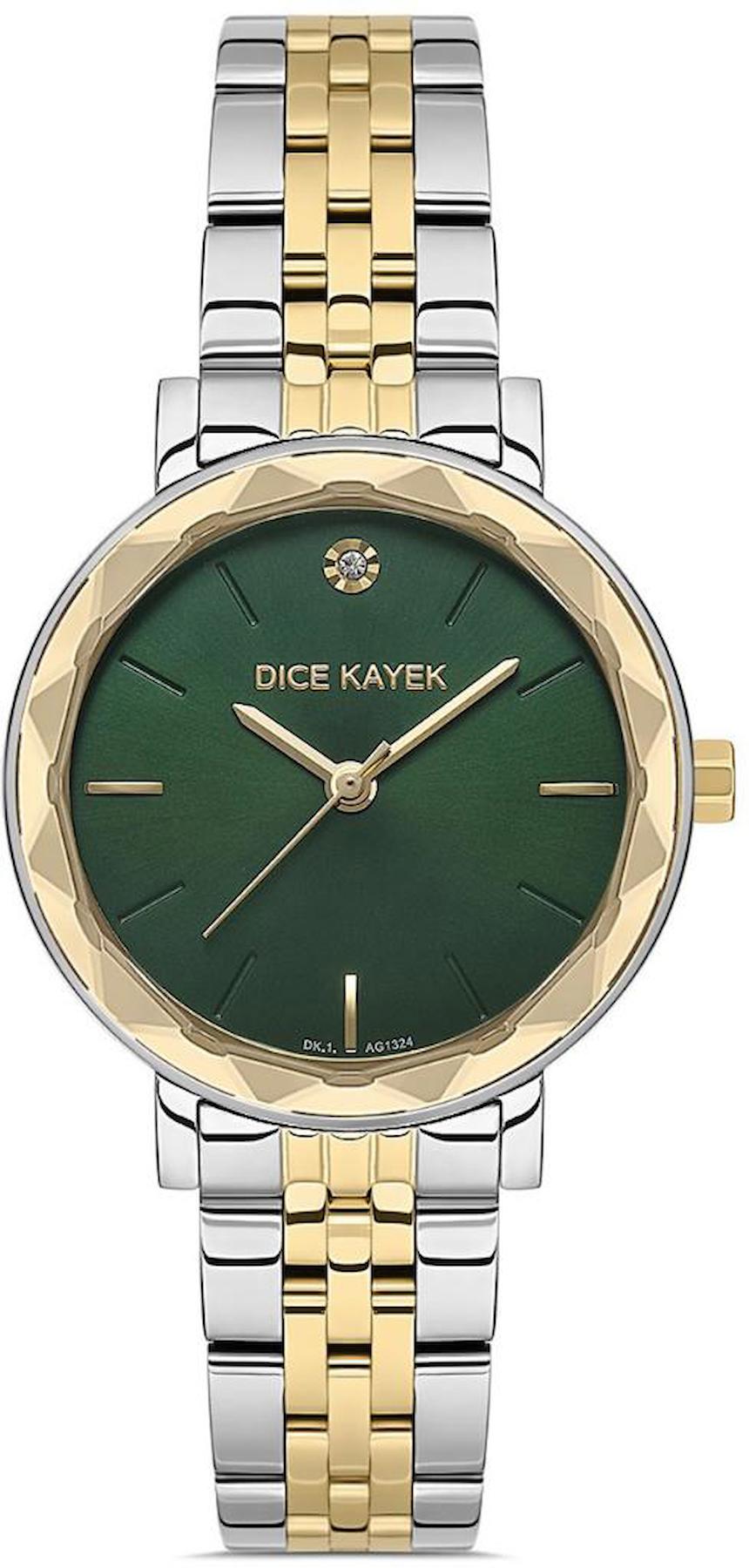 Dice Kayek DK.1.AG1324.03 33 mm Altın Çelik Kordon Analog Kadın Kol Saati
