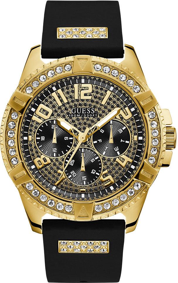 Guess GUW1132G1 Takvimli 48 mm Siyah Silikon Kordon Analog Kadın Kol Saati