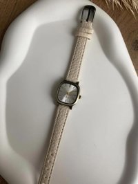 Bs Still 20-25 mm Krem Deri Kordon Analog Kadın Kol Saati