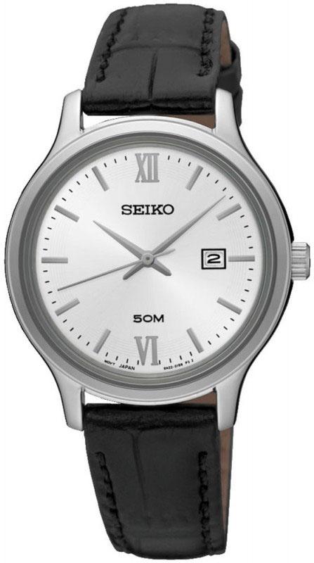 Seiko SUR703P Takvimli 30 mm Siyah Deri Kordon Analog Kadın Kol Saati