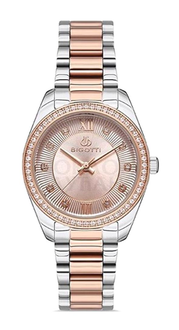 Bigotti BG.1.10195.5 36 mm Gri-Rose Gold Çelik Kordon Analog Kadın Kol Saati