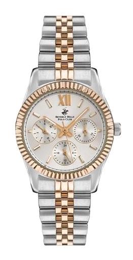 Beverly Hills Polo Club BP3169C.530 35 mm Altın-Gri Çelik Kordon Analog Kadın Kol Saati