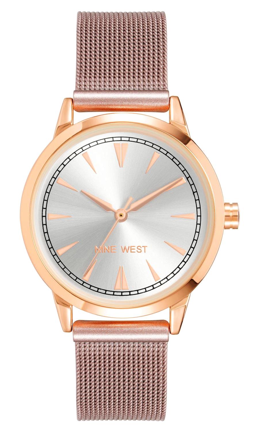 Nine West NW-2720RGPK 30 mm Rose Gold Çelik-Hasır Kordon Analog Kadın Kol Saati
