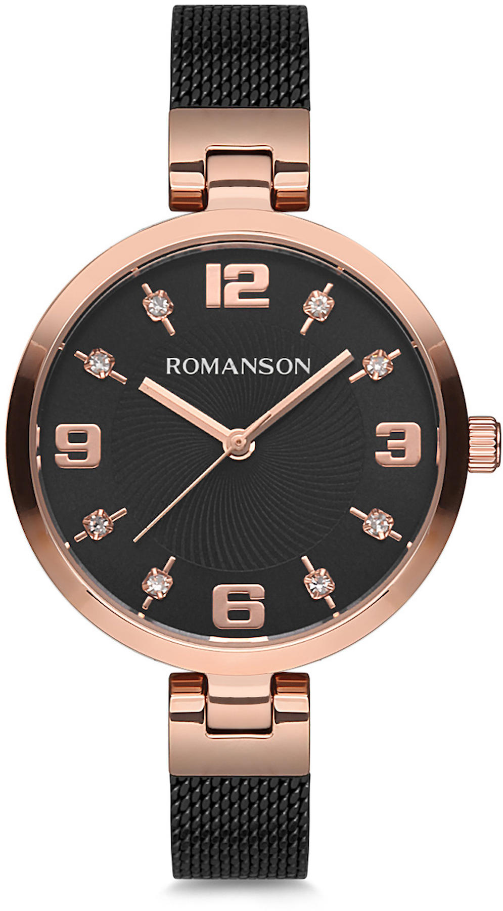 Romanson RM8A18LLBRA36R 33 mm Siyah Çelik Kordon Analog Kadın Kol Saati