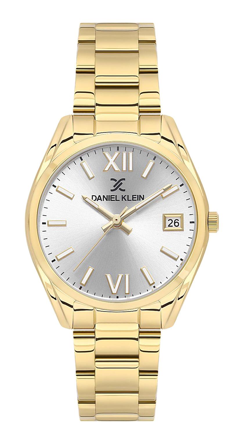 Daniel Klein DK.1.13482-10 Takvimli 35 mm Altın Metal Kordon Analog Kadın Kol Saati