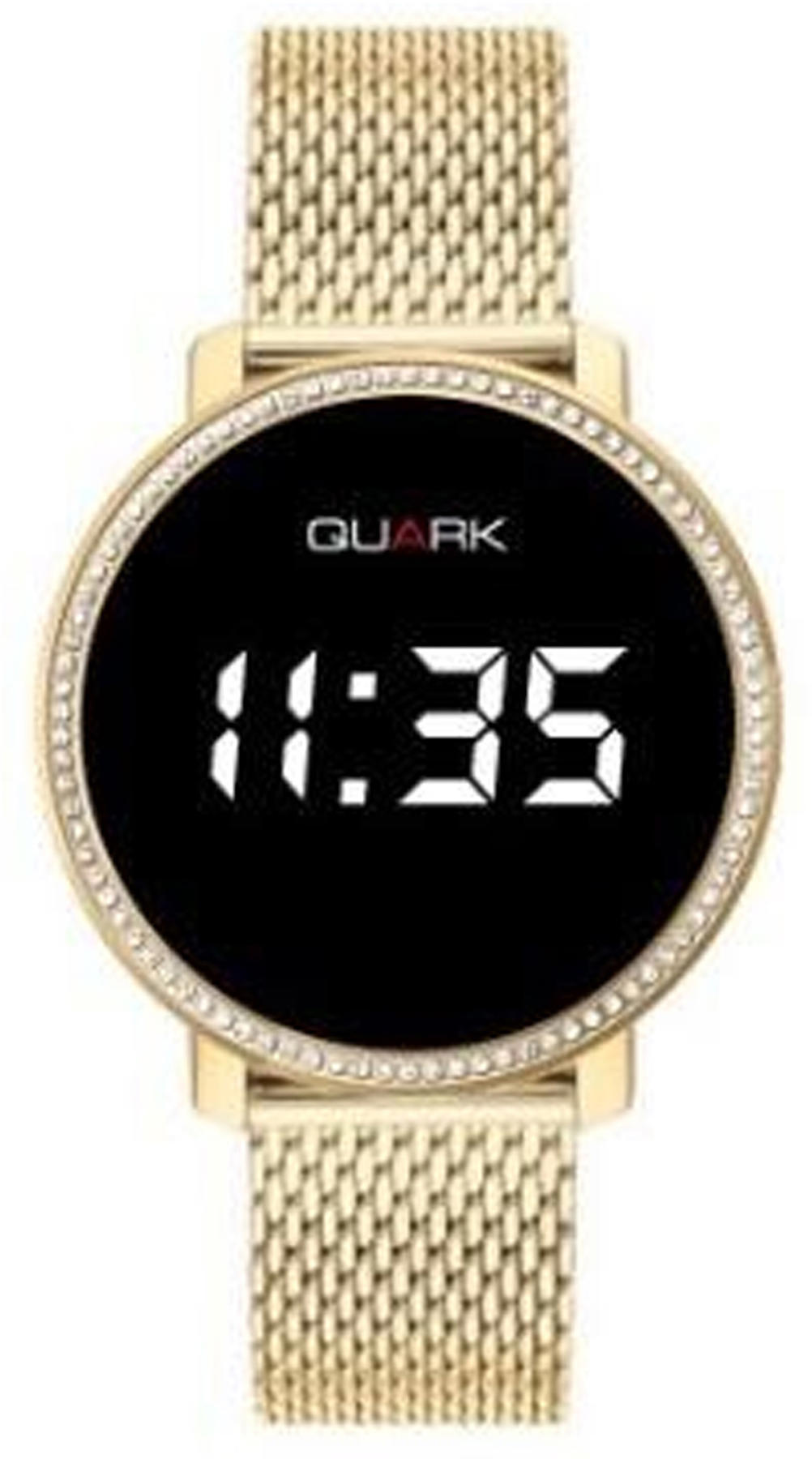 Quark ESH-2G-1A 34 mm Altın Çelik Kordon Analog Kadın Kol Saati