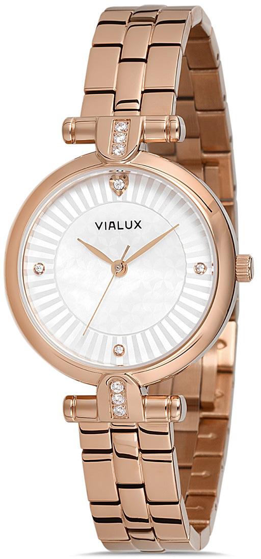 Vialux LJ474R-09SR 30 mm Rose Gold Çelik Kordon Analog Kadın Kol Saati