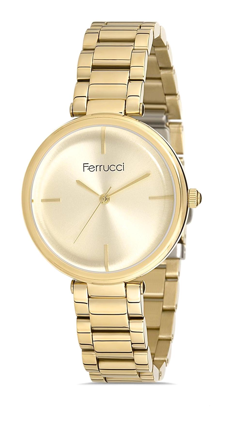 Ferrucci 9FM2642 36 mm Altın Metal Kordon Analog Kadın Kol Saati
