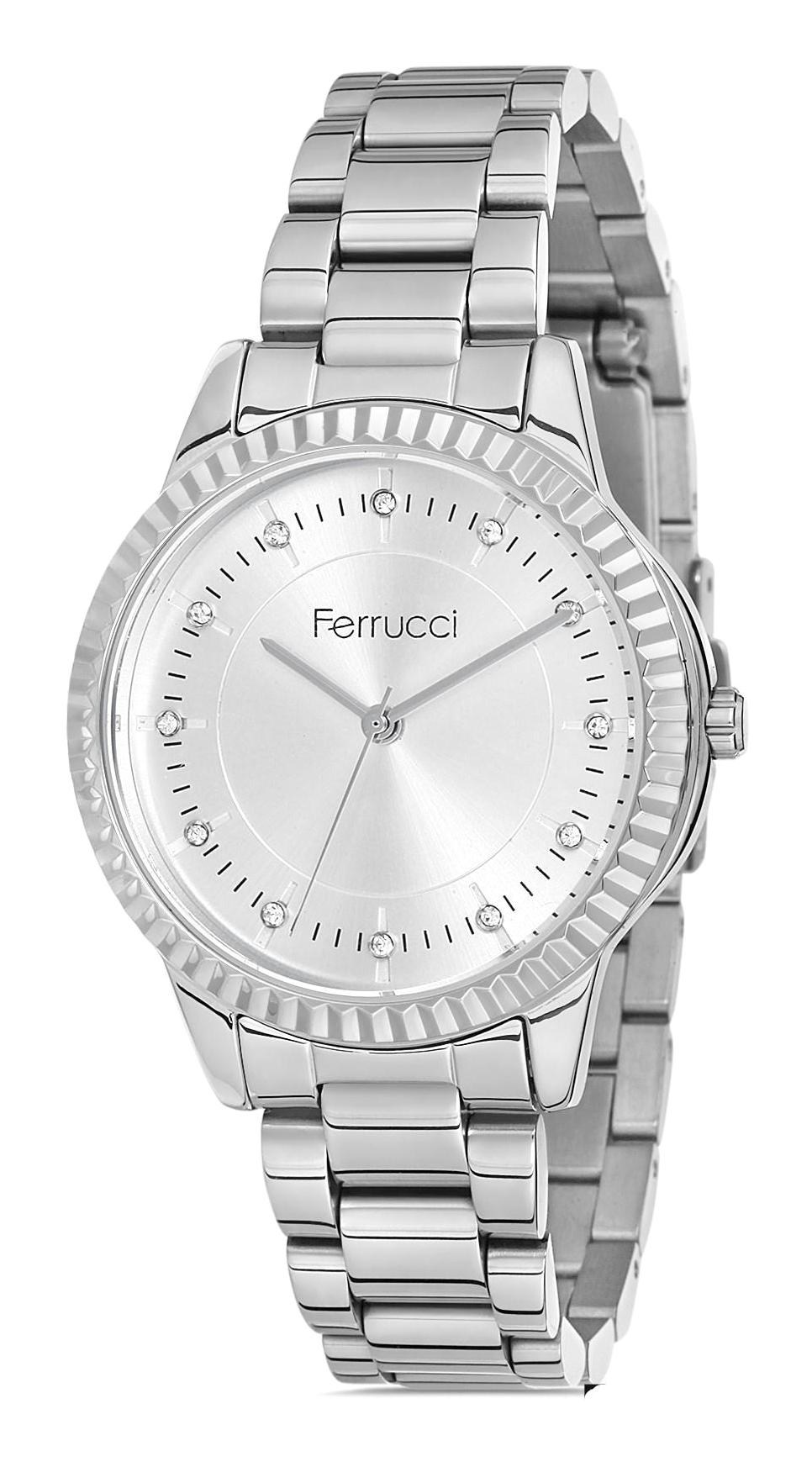 Ferrucci 9FM2701 36 mm Gri Metal Kordon Analog Kadın Kol Saati