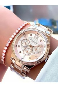 Ferrucci Takvimli 37 mm Rose Gold Çelik Kordon Analog Kadın Kol Saati