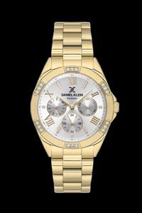 Daniel Klein DK.1.13607-2 Takvimli 36 mm Altın Metal Kordon Analog Kadın Kol Saati