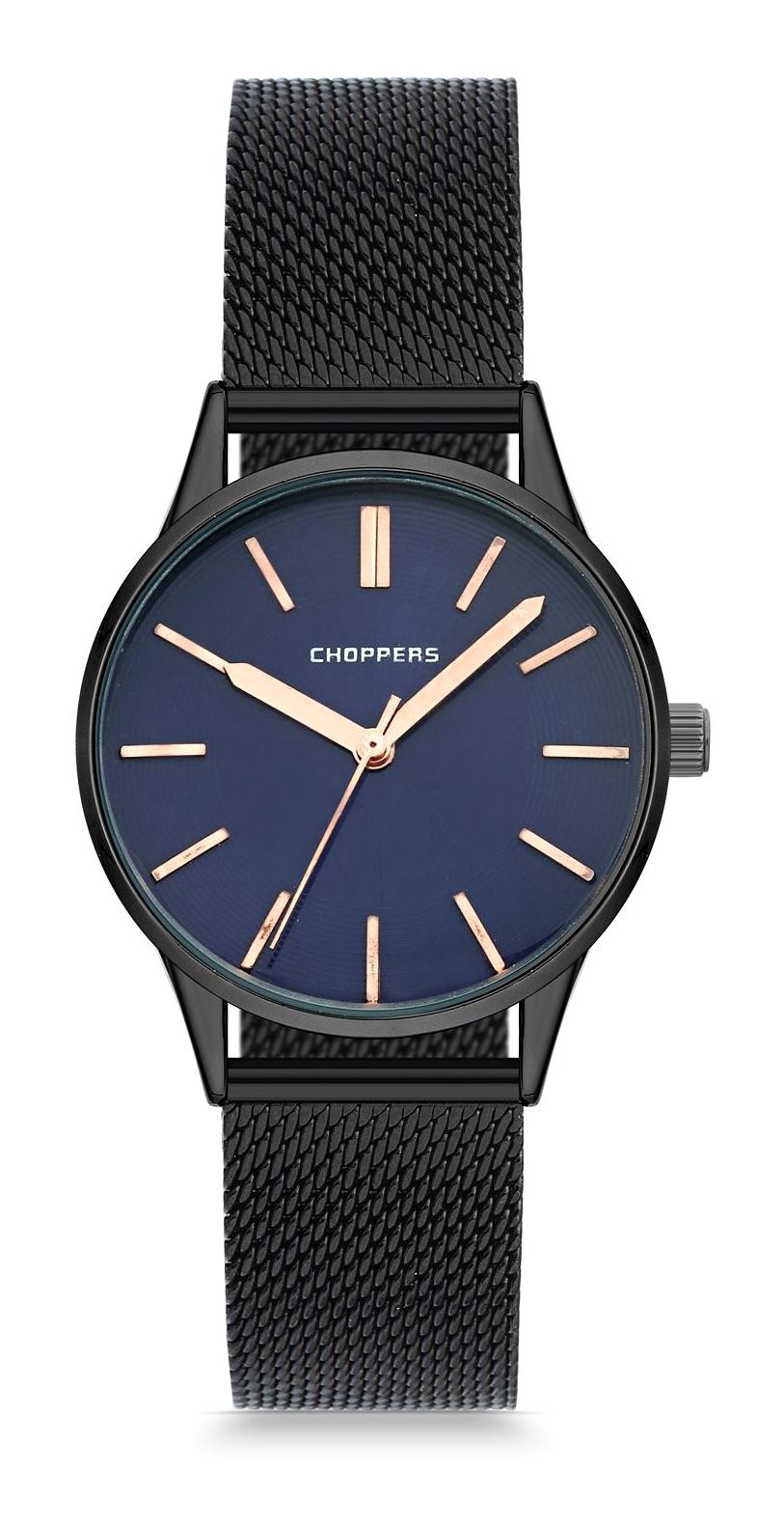 Choppers HBG17040B 32 mm Siyah Hasır Kordon Analog Kadın Kol Saati