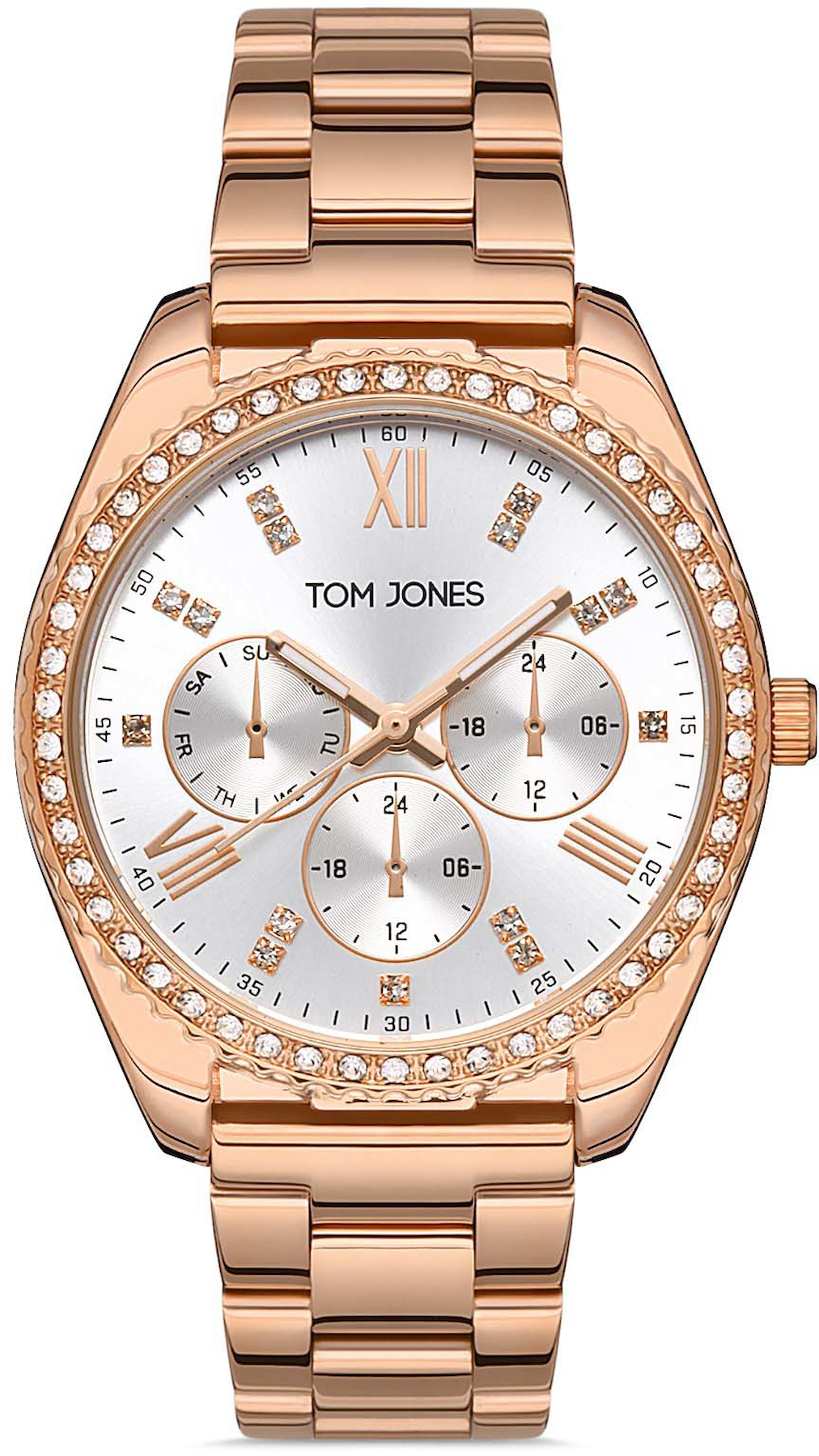 Tom Jones TJ.1.1983.05 Takvimli 36-40 mm Rose Gold Metal Kordon Analog Kadın Kol Saati
