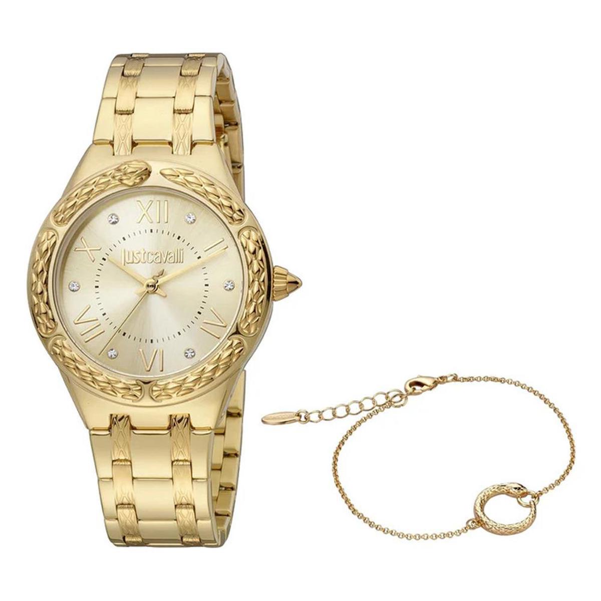 Just Cavalli JC1L200M0055 34 mm Altın Çelik Kordon Analog Kadın Kol Saati
