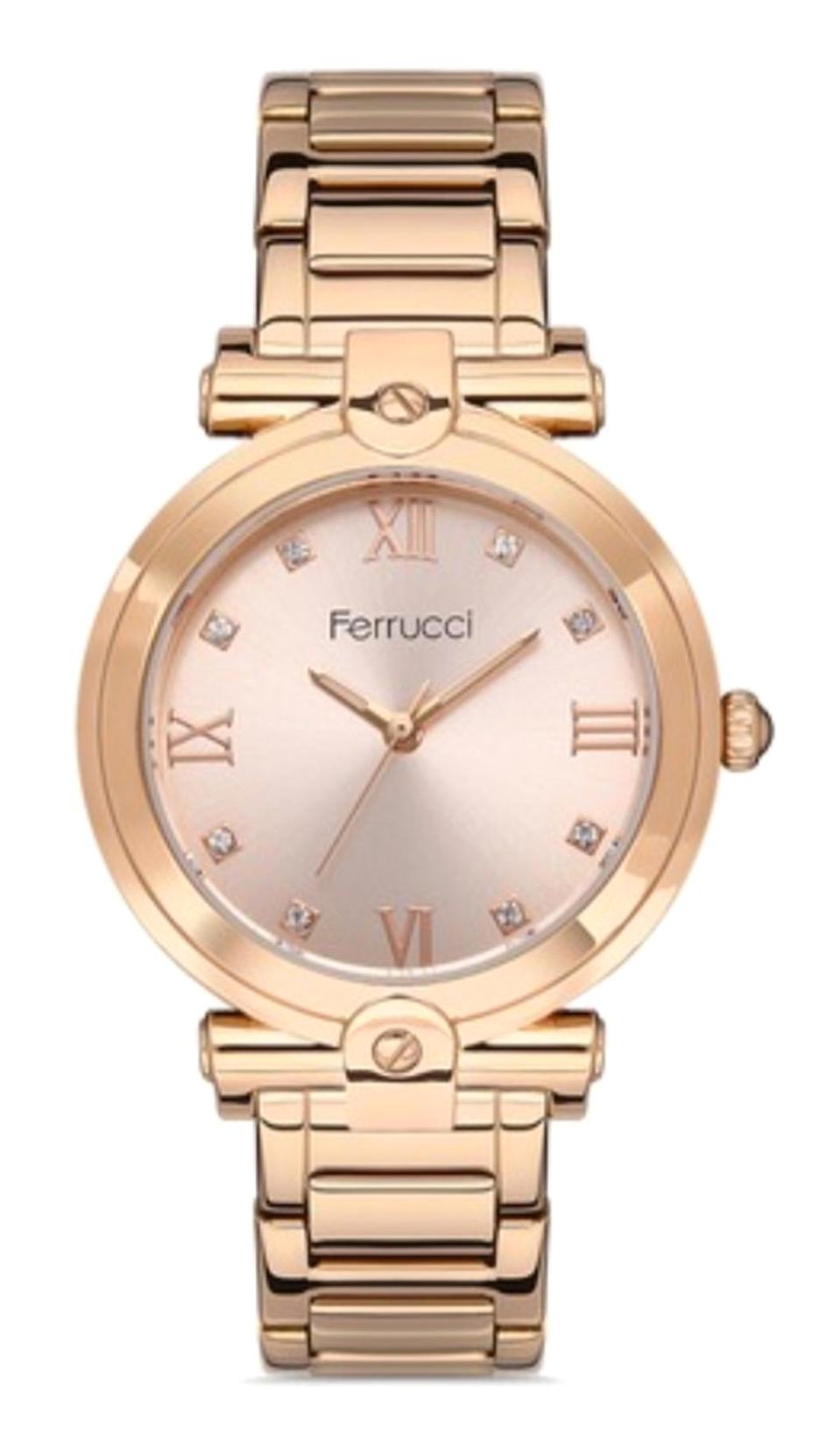 Ferrucci FC.14355M.03 38 mm Rose Gold Çelik Kordon Analog Kadın Kol Saati