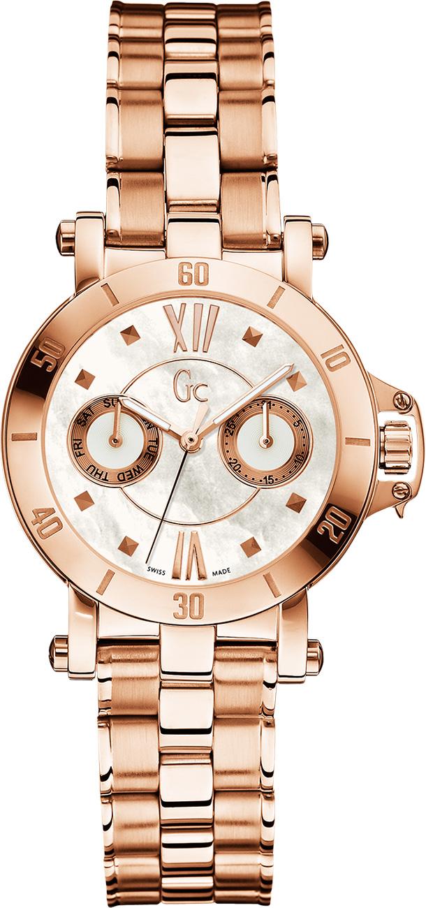 Guess GCX74008L1S Takvimli 36 mm Altın Çelik Kordon Analog Kadın Kol Saati