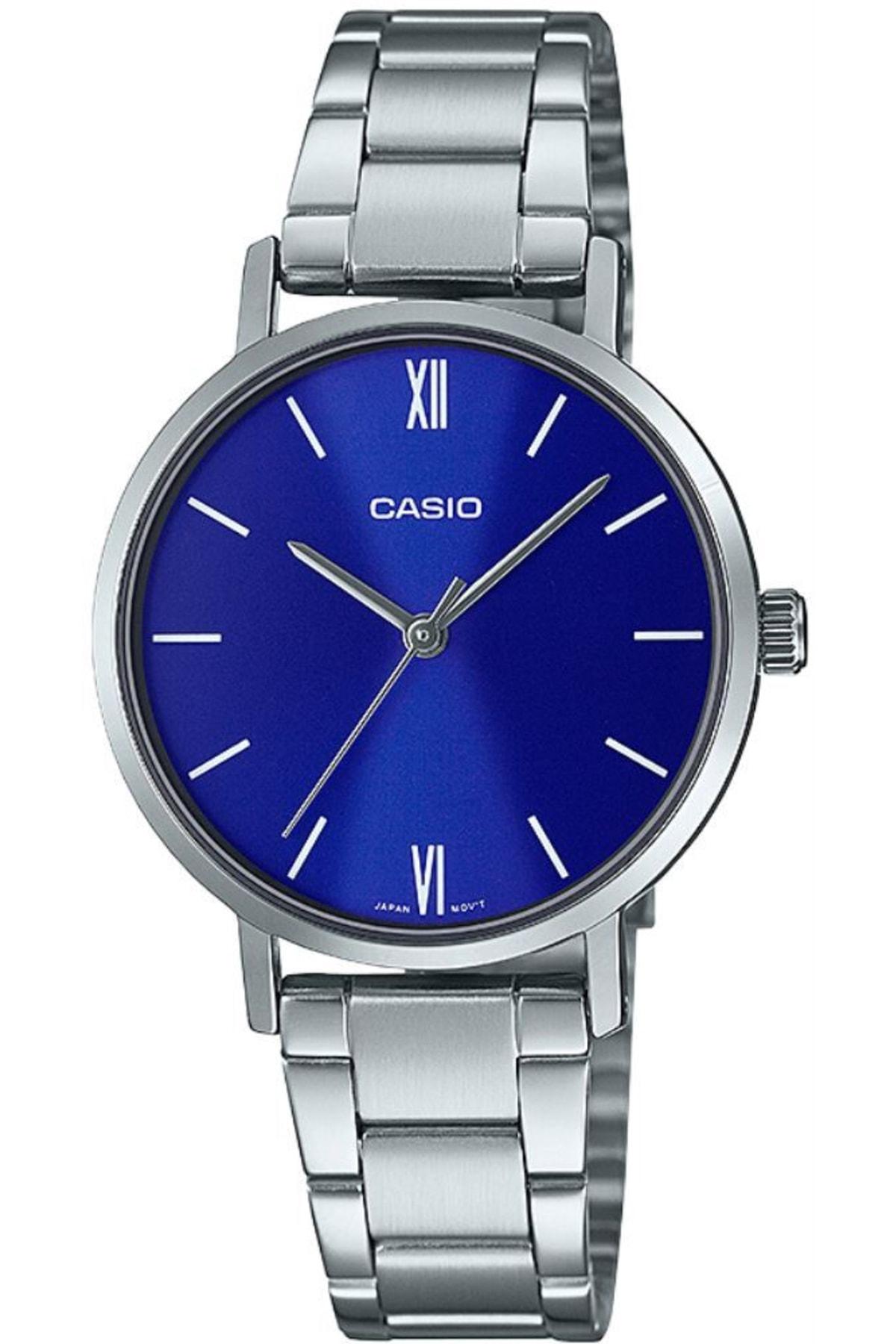 Casio LTP-VT02D-2AUDF 30 mm Gri Çelik Kordon Analog Kadın Kol Saati