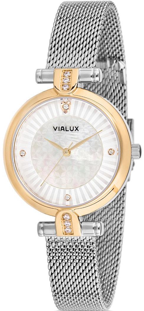 Vialux LJ471T-02SG 30 mm Gri Çelik Kordon Analog Kadın Kol Saati