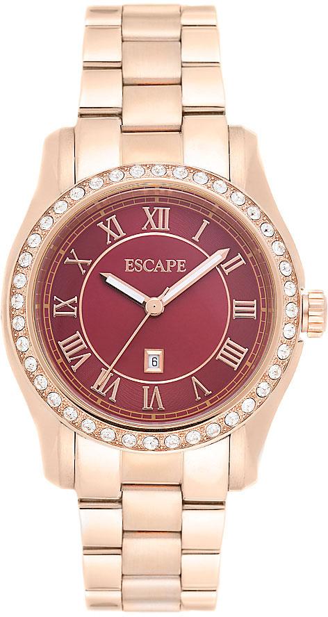 Escape EC1066-406 Takvimli 39 mm Rose Gold Çelik Kordon Analog Kadın Kol Saati