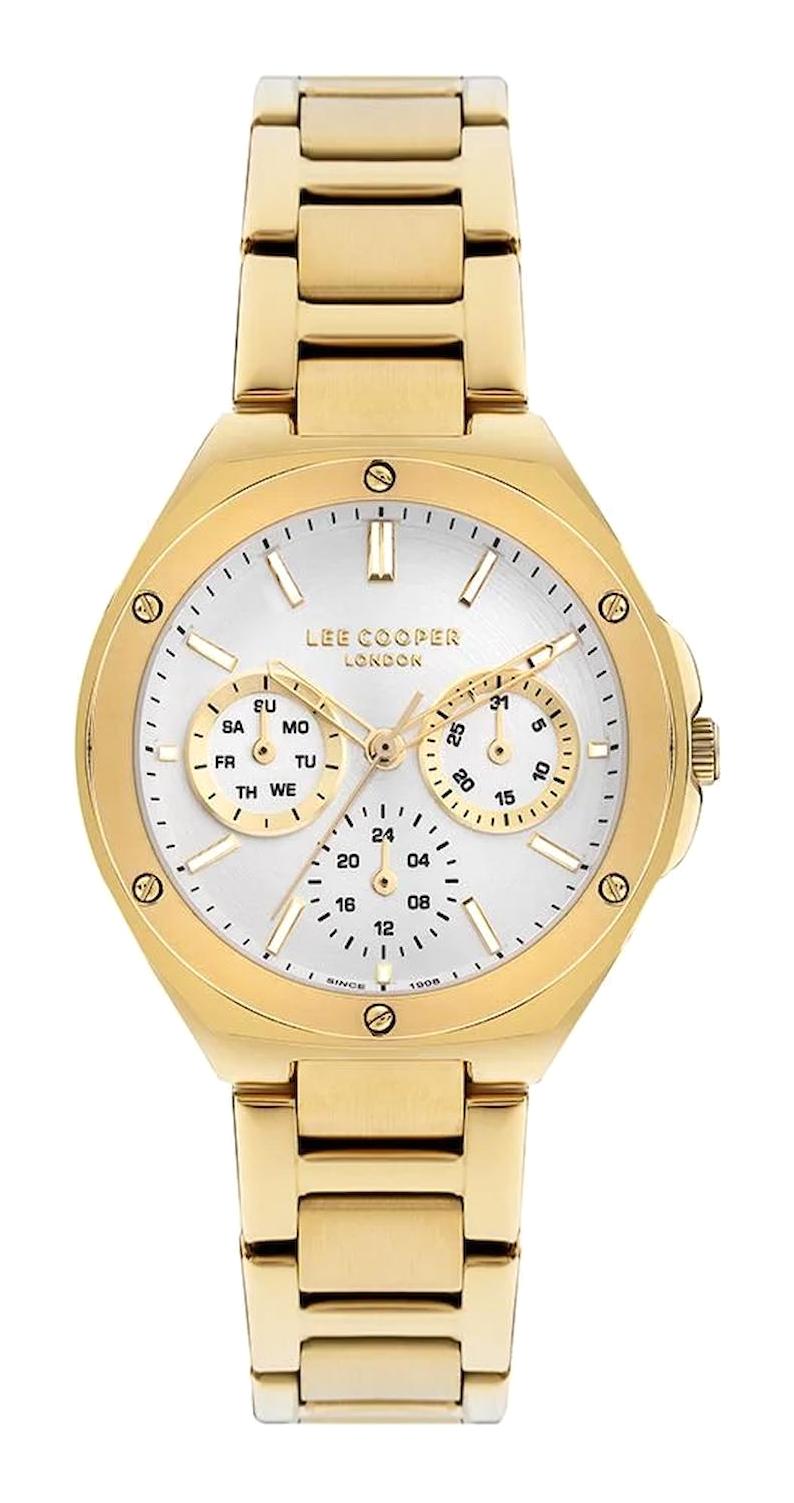 Lee Cooper LC07844.130 Takvimli 40 mm Altın Çelik Kordon Analog Kadın Kol Saati