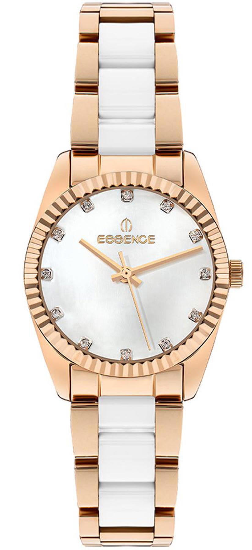 Essence D1130.520 31 mm Beyaz Rose Gold Çelik Kordon Analog Kadın Kol Saati