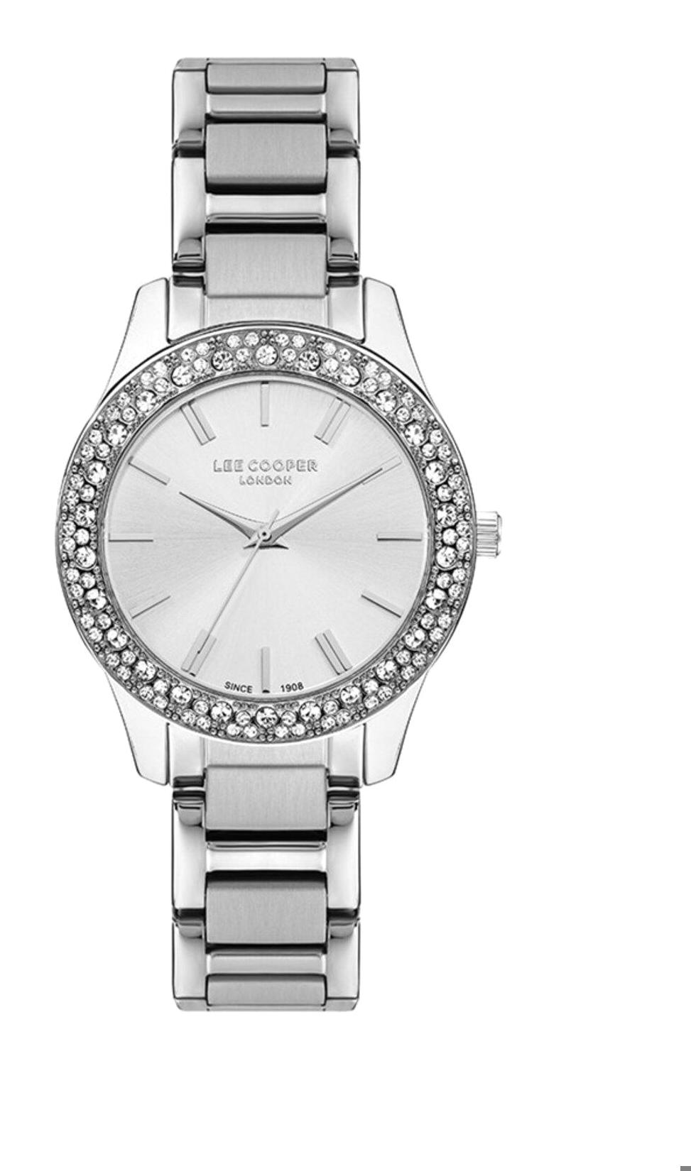 Lee Cooper LC07869.330 40 mm Gri Çelik Kordon Analog Kadın Kol Saati