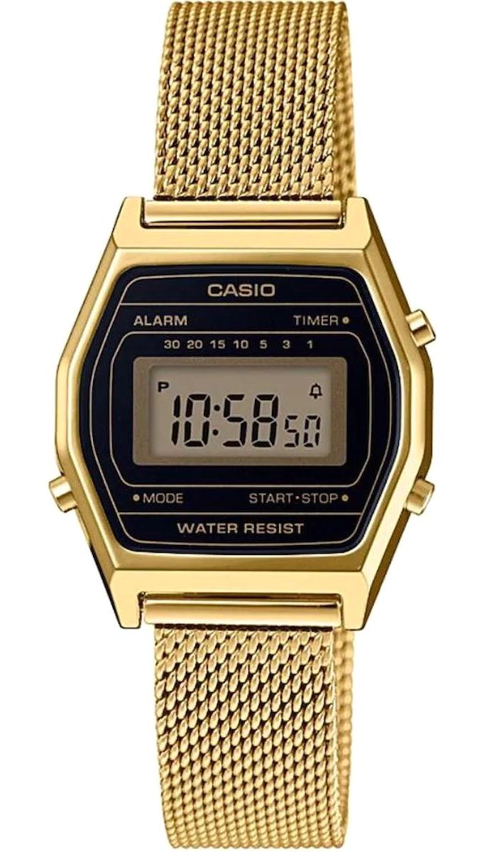 Casio LA670 Takvimli 26 mm Altın Çelik Kordon Dijital Kadın Kol Saati