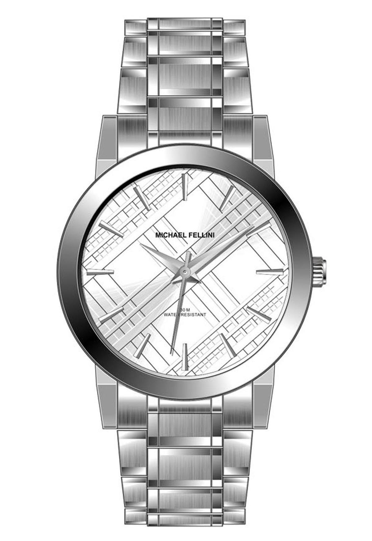 Michael Fellini 2369-1 Gri Metal Kordon Analog Kadın Kol Saati
