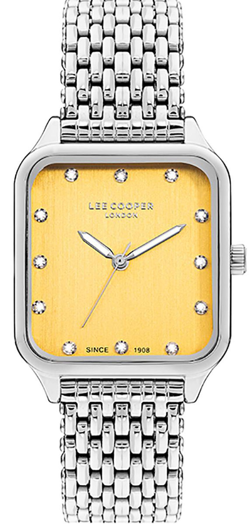 Lee Cooper LC07957.310 40 mm Gri Metal Kordon Analog Kadın Kol Saati