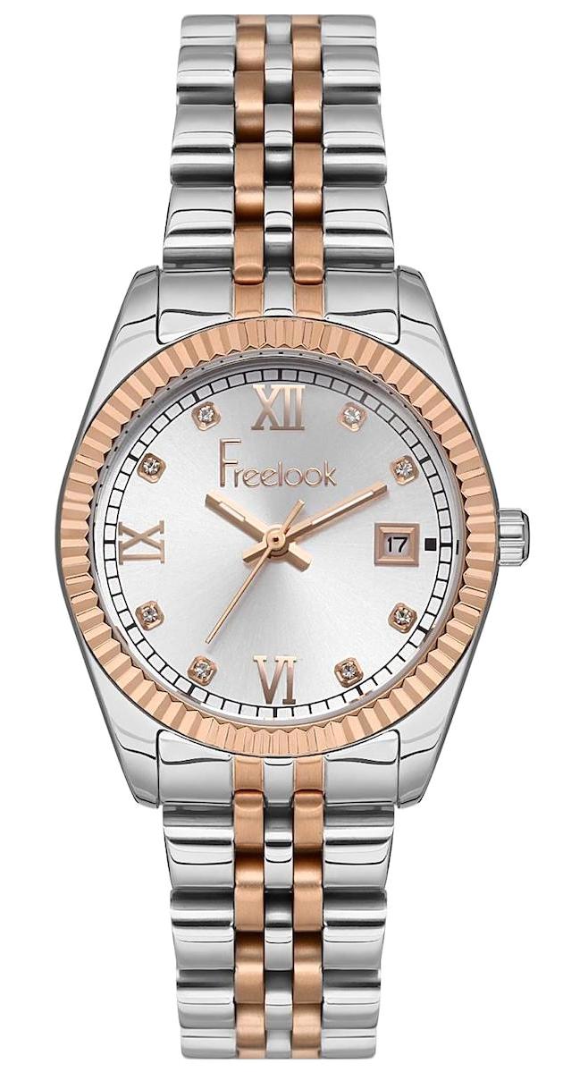 Freelook FL.1.10093.1 Takvimli 30 mm Çok Renkli Çelik Kordon Analog Kadın Kol Saati