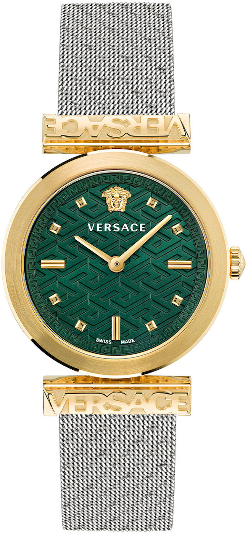 Versace VRSCVE6J00623 34 mm Gri Çelik-Hasır Kordon Analog Kadın Kol Saati