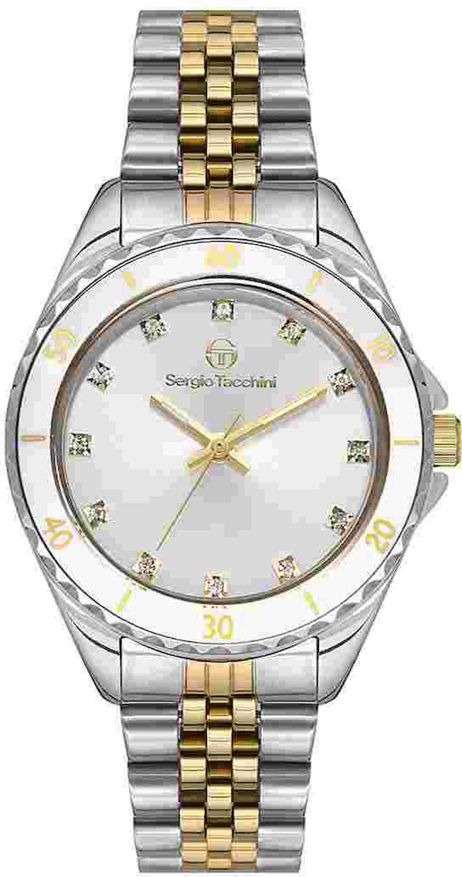 Sergio Tacchini ST.1.10279.3 36 mm Altın-Gri Çelik Kordon Analog Kadın Kol Saati