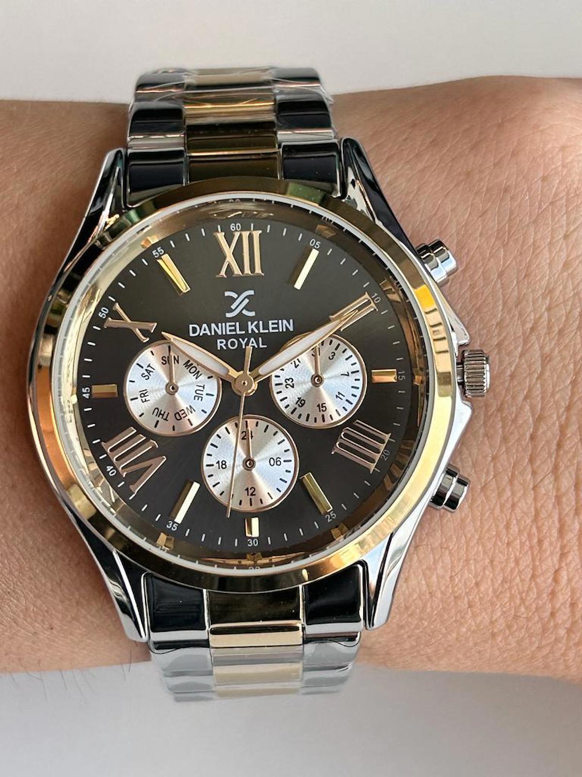 Daniel Klein 31-35 mm Altın-Gri Çelik Kordon Analog Kadın Kol Saati