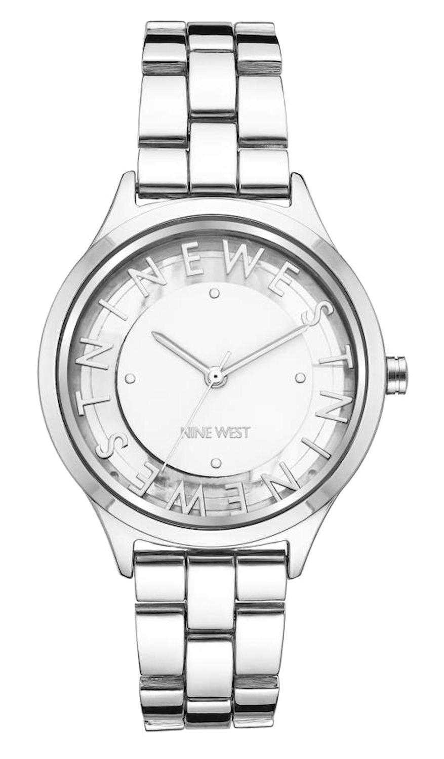 Nine West NW-2589WTSV 40 mm Gri Metal Kordon Analog Kadın Kol Saati