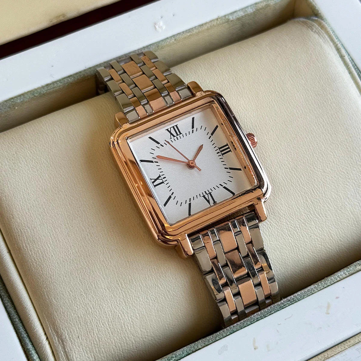 Spectrum Gri-Rose Gold Metal Kordon Analog Kadın Kol Saati