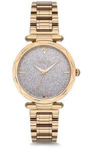 Freelook F.7.1045.03 38 mm Altın Çelik Kordon Analog Kadın Kol Saati