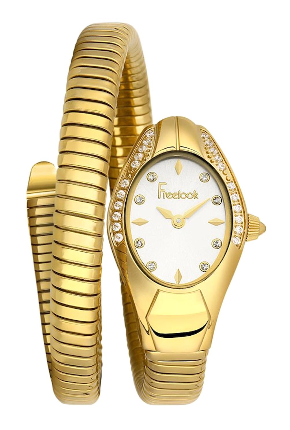 Freelook FL.1.10093.1 21 mm Altın Çelik Kordon Analog Kadın Kol Saati