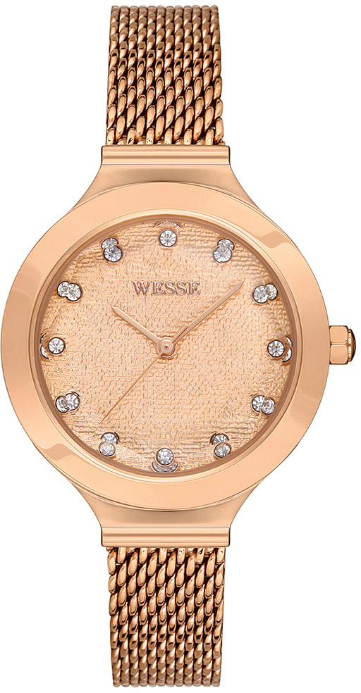 Wesse WWL110602 34 mm Rose Gold Çelik Kordon Analog Kadın Kol Saati