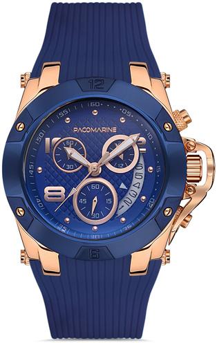 Pacomarine PM.61226.07 Takvimli 40 mm Lacivert Silikon Kordon Analog Kadın Kol Saati