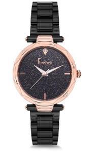 Freelook F.7.1045.07 38 mm Siyah Çelik Kordon Analog Kadın Kol Saati