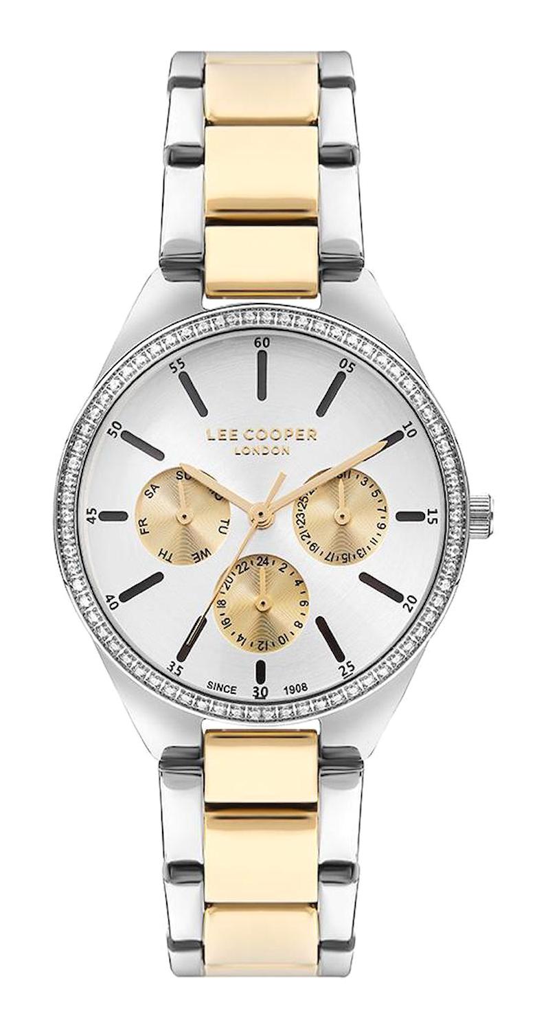 Lee Cooper LC07863.230 Takvimli 40 mm Altın Çelik Kordon Analog Kadın Kol Saati