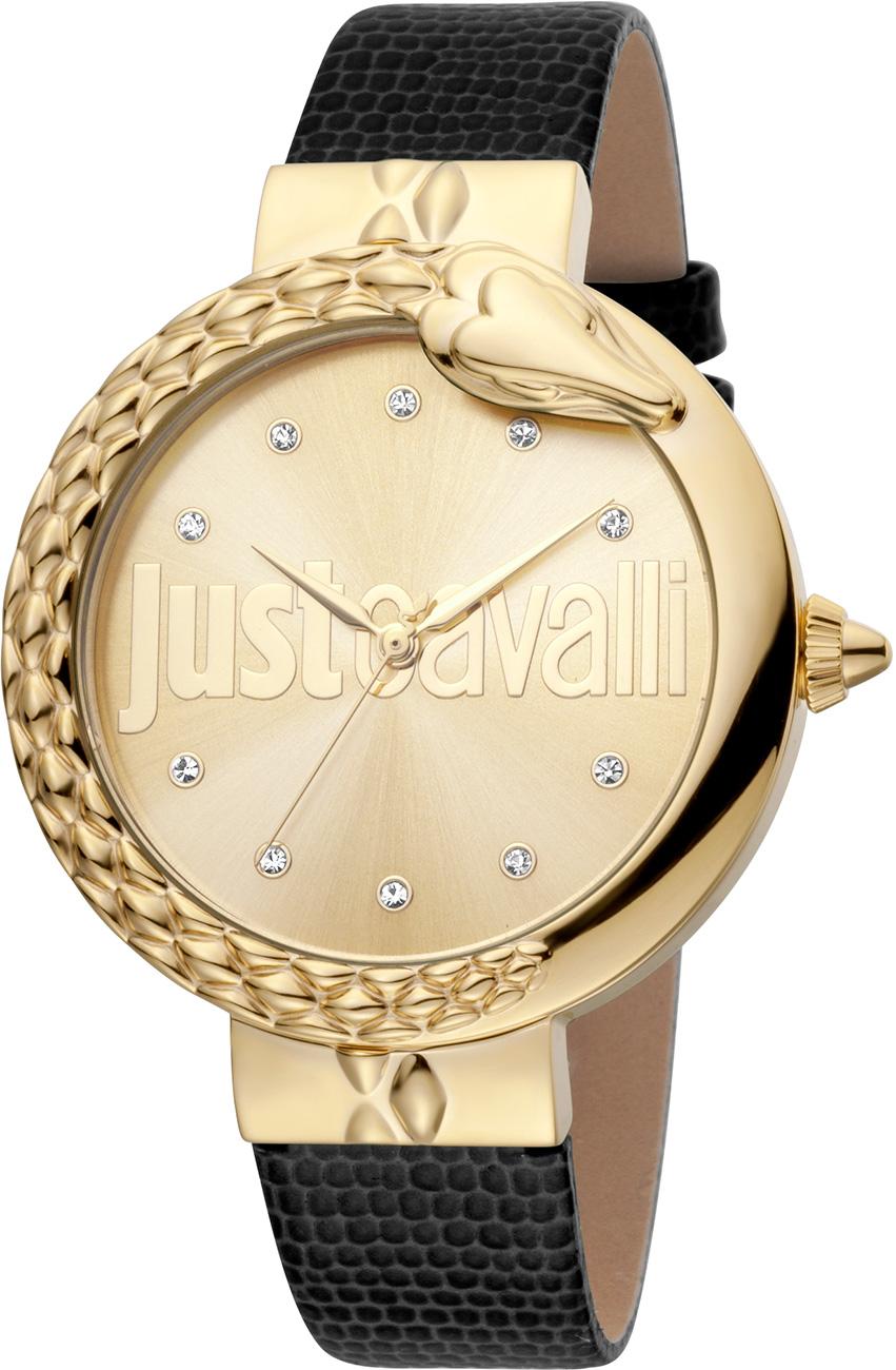 Just Cavalli JC1L096L0025 40 mm Siyah Deri Kordon Analog Kadın Kol Saati