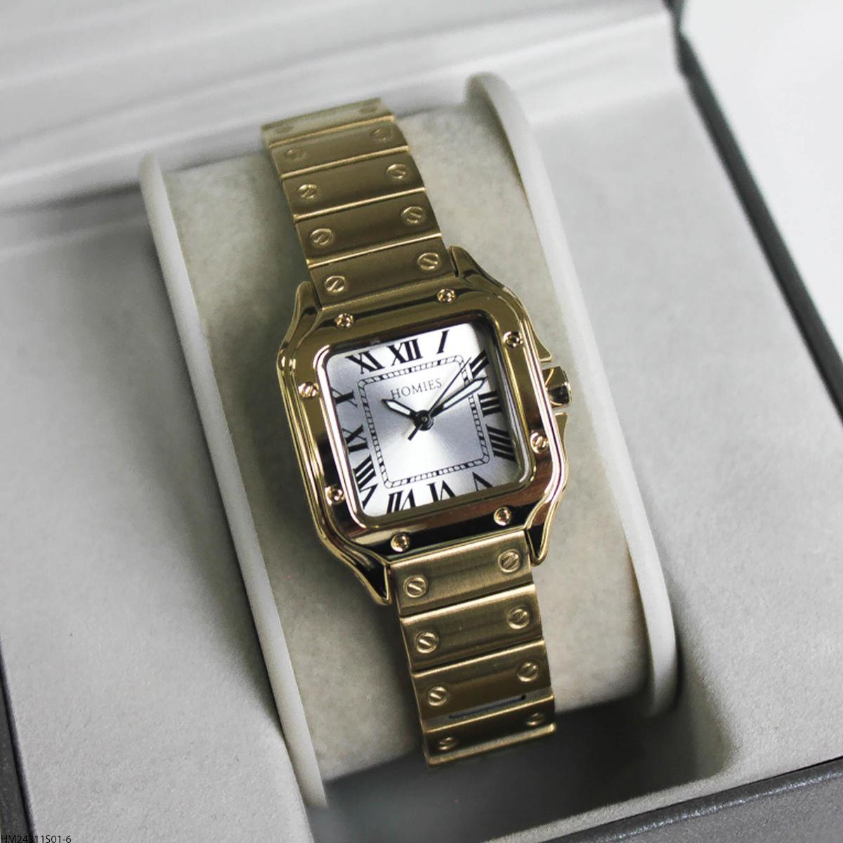 Homies HM24311S01-6 28 mm Altın Çelik Kordon Analog Kadın Kol Saati