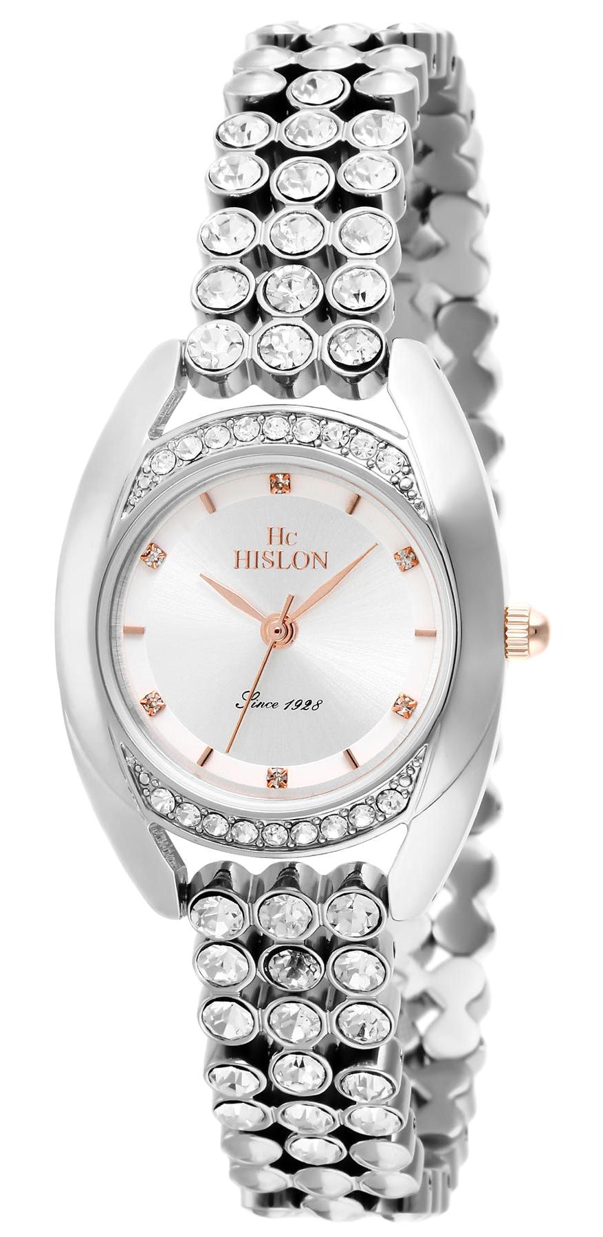 Hislon 3246-22411 25 mm Gri Çelik Kordon Analog Kadın Kol Saati