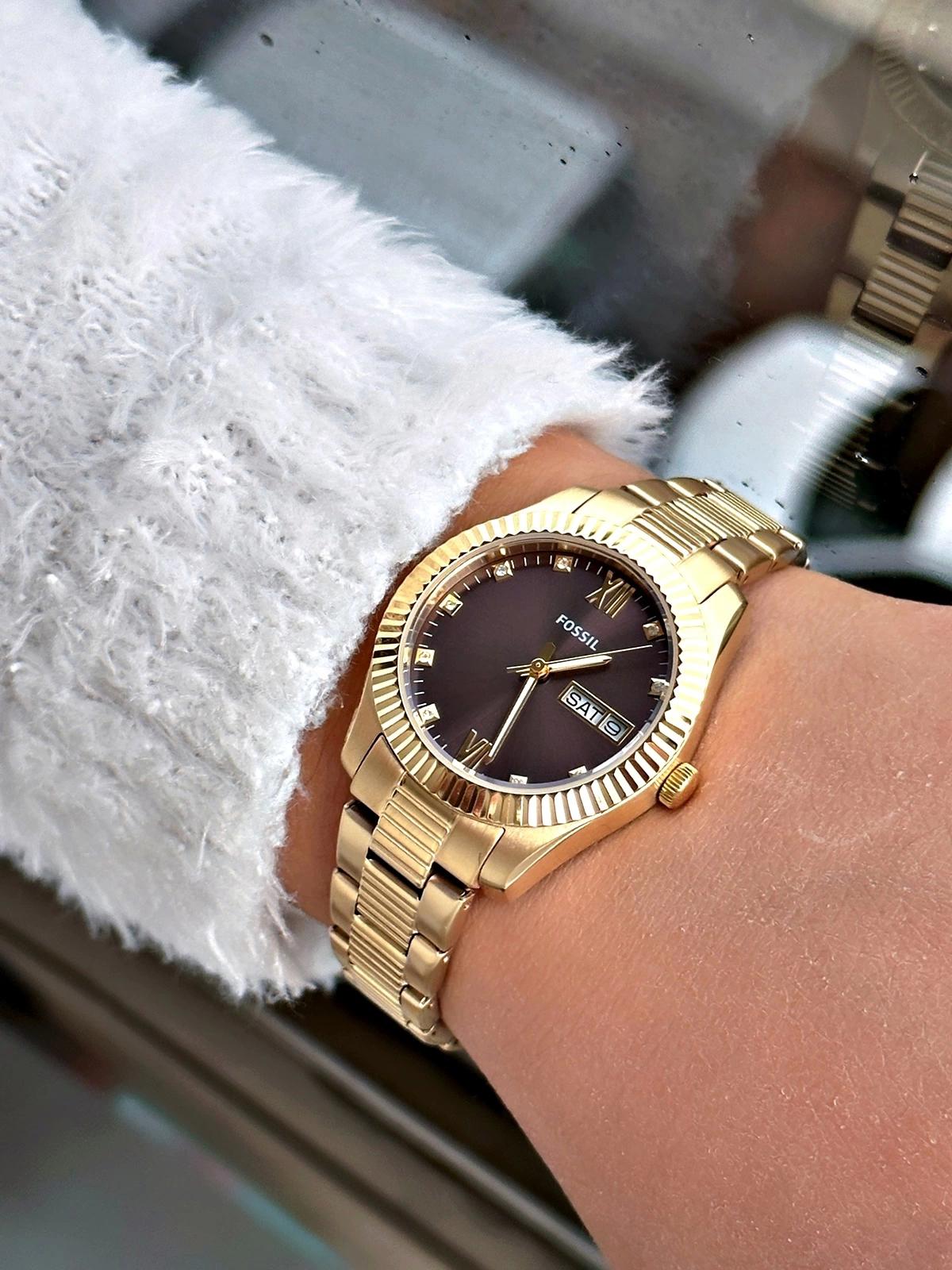 Fossil FES5206 35 mm Altın Çelik Kordon Analog Kadın Kol Saati