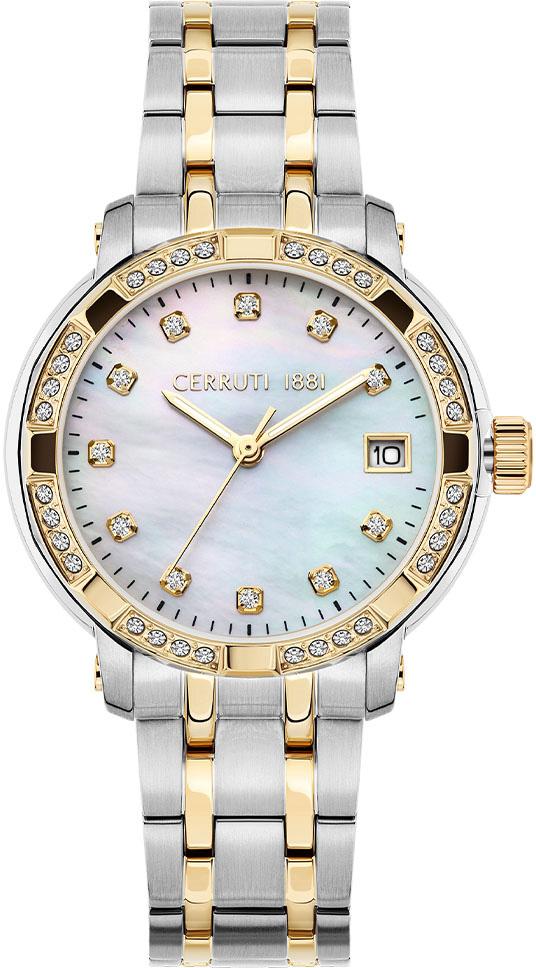 Cerruti 1881 CIWLH2114802 32 mm Altın-Gri Çelik Kordon Analog Kadın Kol Saati